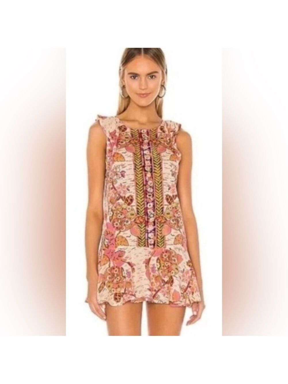 Free People Summer in Tulum Floral Mini Dress Sz. S